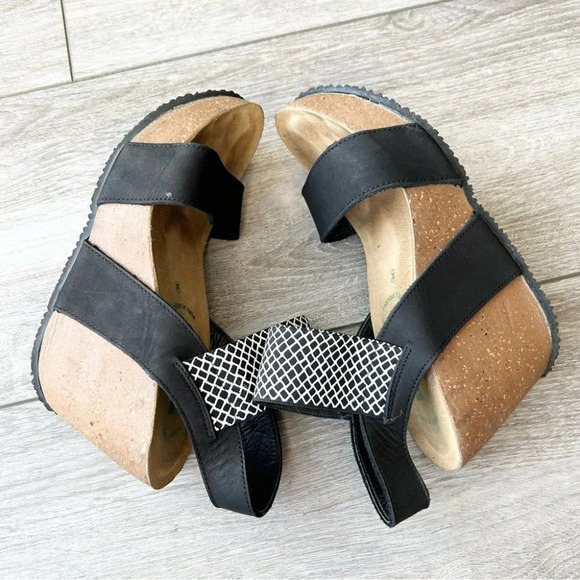 BioNatura Chic Minimalist Cork  Wedge Strappy Sandals Made in Italy - Picture 8 of 16